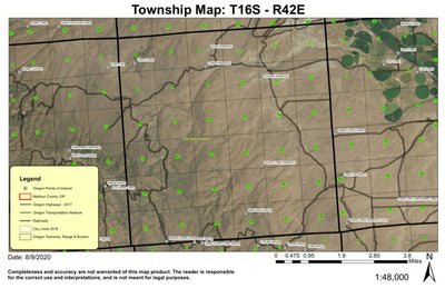 Poison Creek T16S R42E Township Map Preview 1