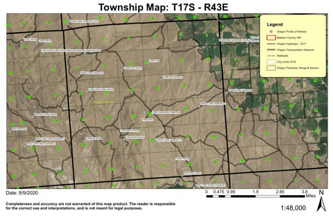 Hope Butte T17S R43E Township Map Preview 1
