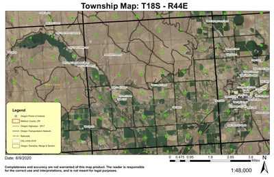 Bully Creek T18S R44E Township Map Preview 1