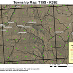 Moltham Reservoirs T15S R39E Township Map Preview 1