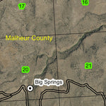 Zotto Reservoir T18S R39E Township Map Preview 2