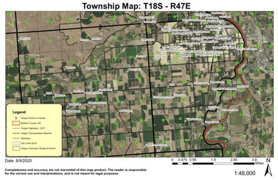 Ontario T18S R47E Township Map Preview 1