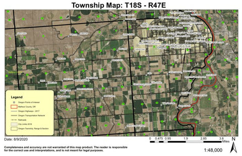 Ontario T18S R47E Township Map Preview 1
