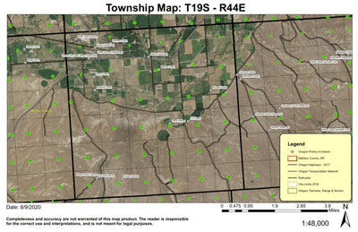 West Vale Division T19S R44E Township Map Preview 1
