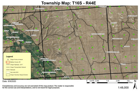 Mud Creek T16S R44E WestTownship Map Preview 1