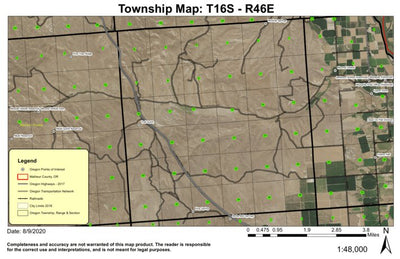 King Spring T16S R46E Township Map Preview 1