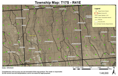 Buckbrush Poison Butte T17S R41E Township Map Preview 1