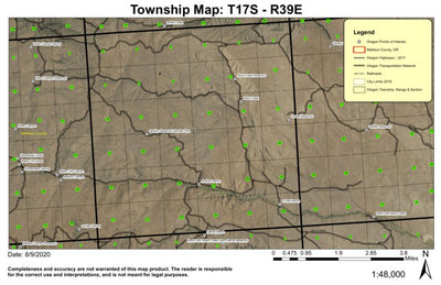 Rock Creek T17S R39E Township Map Preview 1