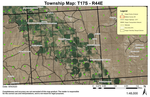 Willow Creek T17S R44E Township Map Preview 1