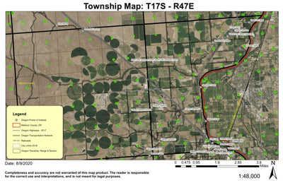 Ontario Heights T17S R47E Township Map Preview 1