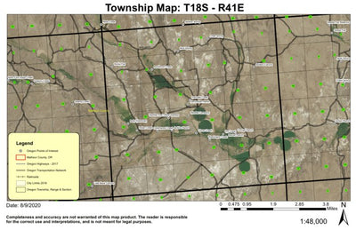 Westfall T18S R41E West Township Map Preview 1