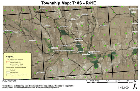 Westfall T18S R41E West Township Map Preview 1