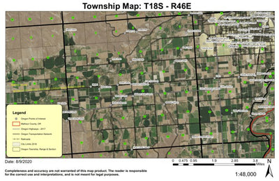 Malheur Butte T18S R46E Township Map Preview 1