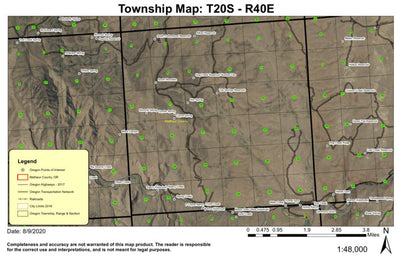South Mountain T20S R40E South Township Map Preview 1