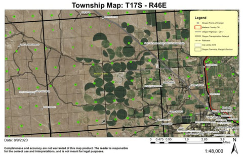 Ontario Heights T17S R46E Township Map Preview 1