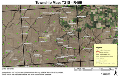 Deer Butte T21S R45E Township Map Preview 1