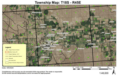 Vale T18S R45E Township Map Preview 1