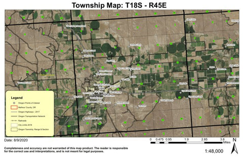 Vale T18S R45E Township Map Preview 1