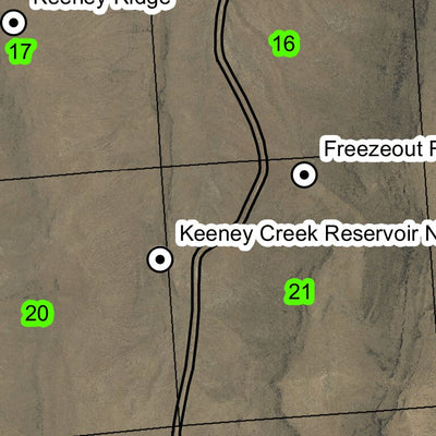 Freezeout Mountain T22S R42E Township Map Preview 2