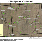 Freezeout Lake T22S R43E Township Map Preview 1