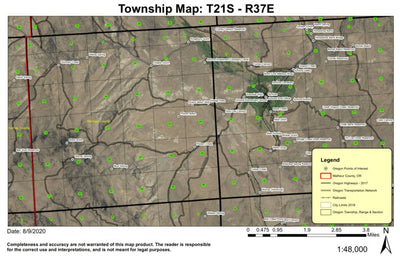 Black Butte T21S R37E Township Map Preview 1