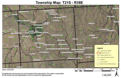 Juntura T21S R38E Township Map Preview 1