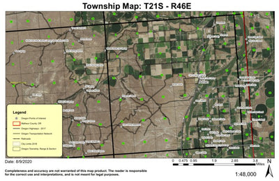 Adrian T21S R46E Township Map Preview 1