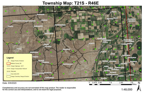 Adrian T21S R46E Township Map Preview 1