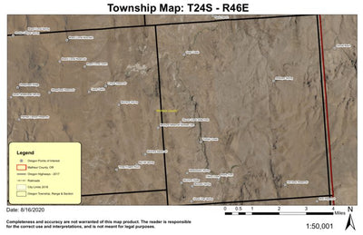 McIntyre Ridge T24S R46E Township Map Preview 1