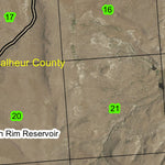 Broken Rim Reservoir T20S R43E Township Map Preview 2