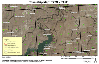 Lake Owyee T22S R45E Township Map Preview 1