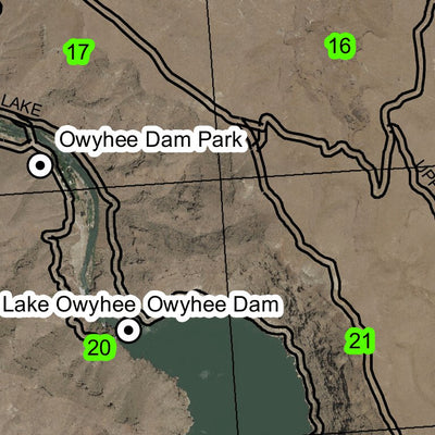 Lake Owyee T22S R45E Township Map Preview 2