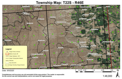 Coyote Gulch T22S R46E Township Map Preview 1