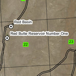 Red Butte T23S R40E Township Map Preview 2
