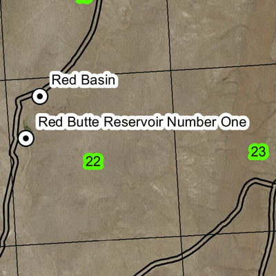 Red Butte T23S R40E Township Map Preview 2