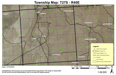 Mud Lake T27S R40E North Township Map Preview 1