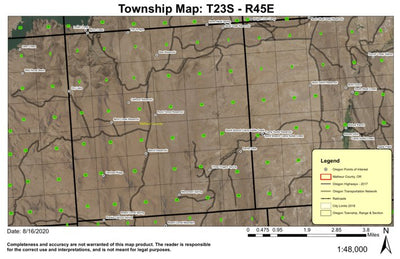 Owyee Ridge T23S R45E Township Map Preview 1