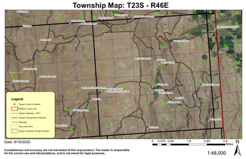 Bishop Ditch T23S R46E North Township Map Preview 1