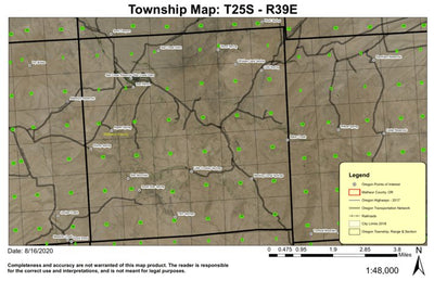 Star Mountain T25S R39E Township Map Preview 1