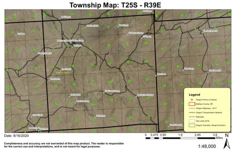 Star Mountain T25S R39E Township Map Preview 1