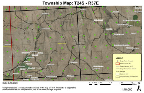 McEwen Butte T24S R37E South Township Map Preview 1