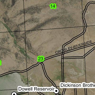 Dowell Reservoir T27S R38E Township Map Preview 2