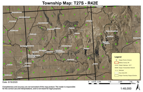 Black Canyon T27S R42E Township Map Preview 1
