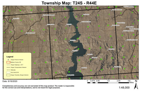 Iron Mountain T24S R44E South Township Map Preview 1