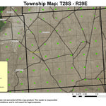Mustang Butte T28S R39E Township Map Preview 1