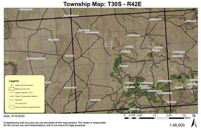 Arock T30S R42E Township Map Preview 1