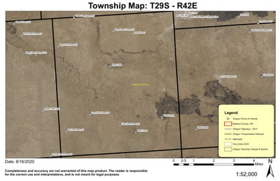 Bogus Bench T29S R42E Township Map Preview 1