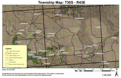 Holdup Rock T30S R43E WestTownship Map Preview 1