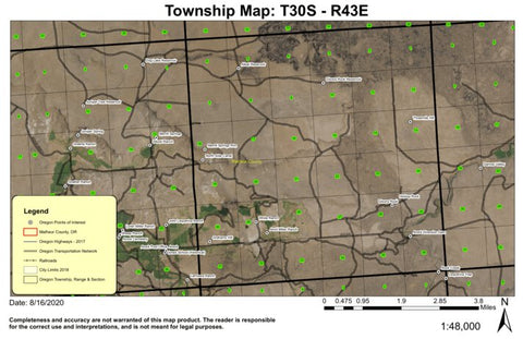 Holdup Rock T30S R43E WestTownship Map Preview 1