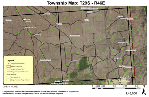 Big Ridge T29S R46E Township Map Preview 1
